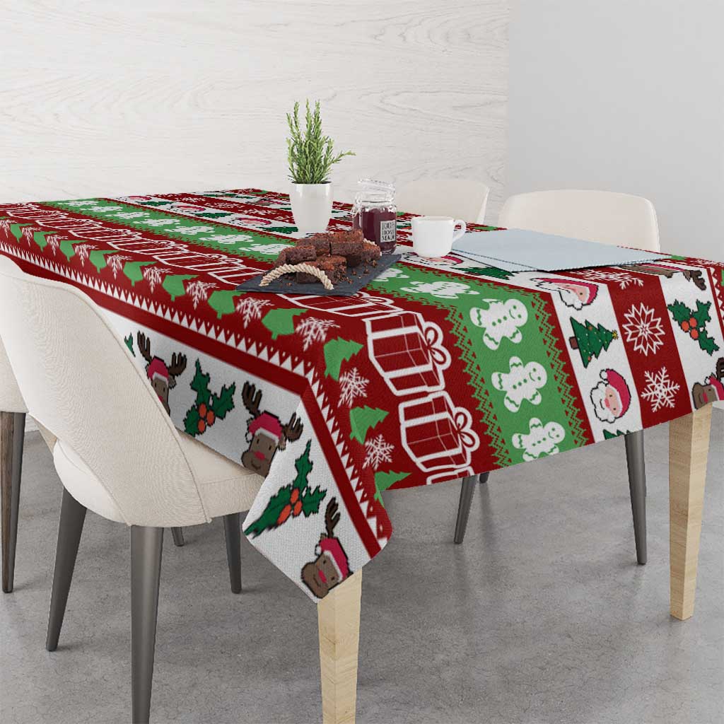 Snowman Tree Christmas Tablecloth Xmas Holiday Patterns - Wonder Print Shop