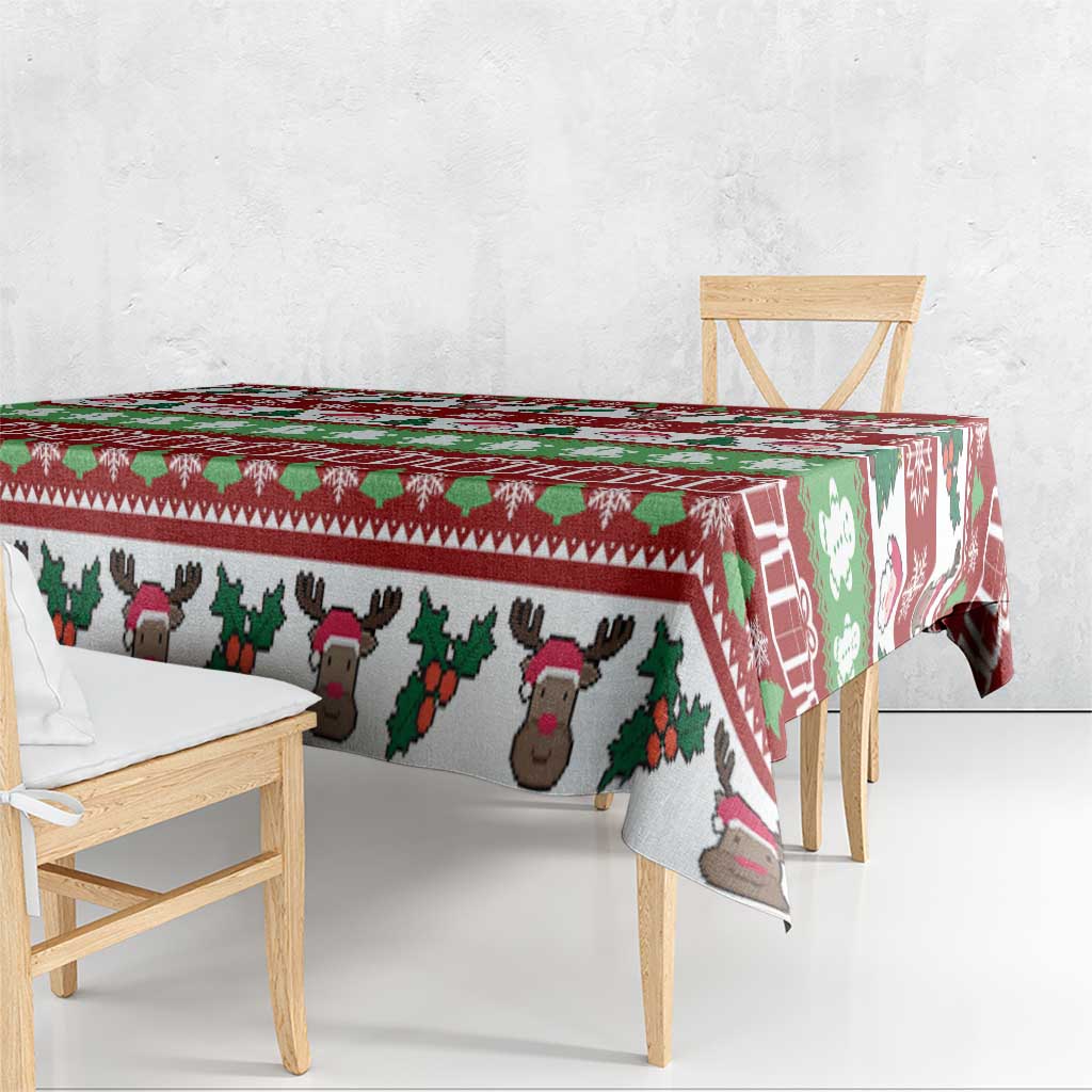 Snowman Tree Christmas Tablecloth Xmas Holiday Patterns - Wonder Print Shop