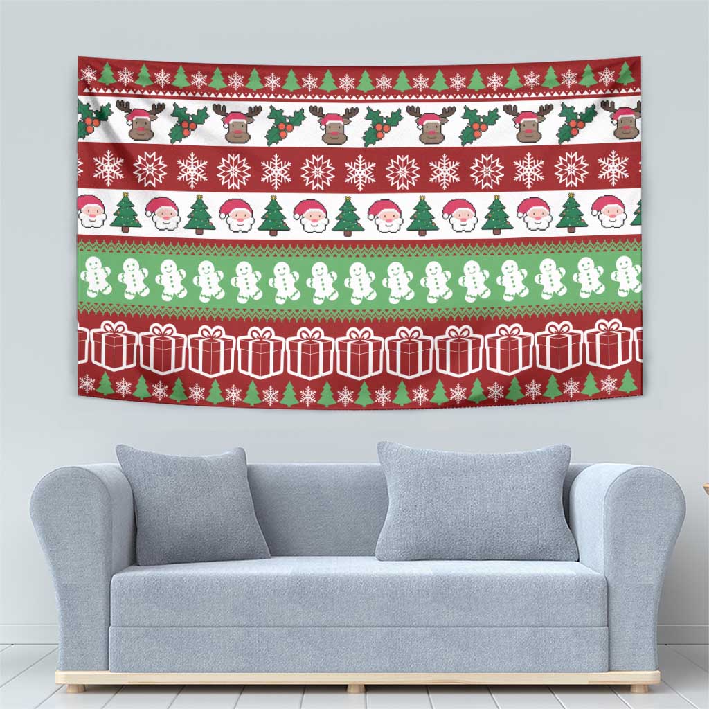 Snowman Tree Christmas Tapestry Xmas Holiday Patterns - Wonder Print Shop