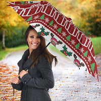 Snowman Tree Christmas Umbrella Xmas Holiday Patterns - Wonder Print Shop