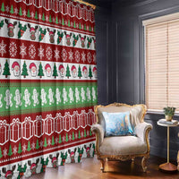 Snowman Tree Christmas Window Curtain Xmas Holiday Patterns - Wonder Print Shop