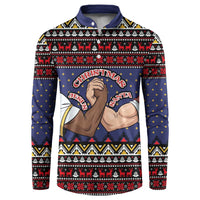 Santa And Jesus Christmas Christmas Button Sweatshirt Xmas Holiday Patterns - Wonder Print Shop