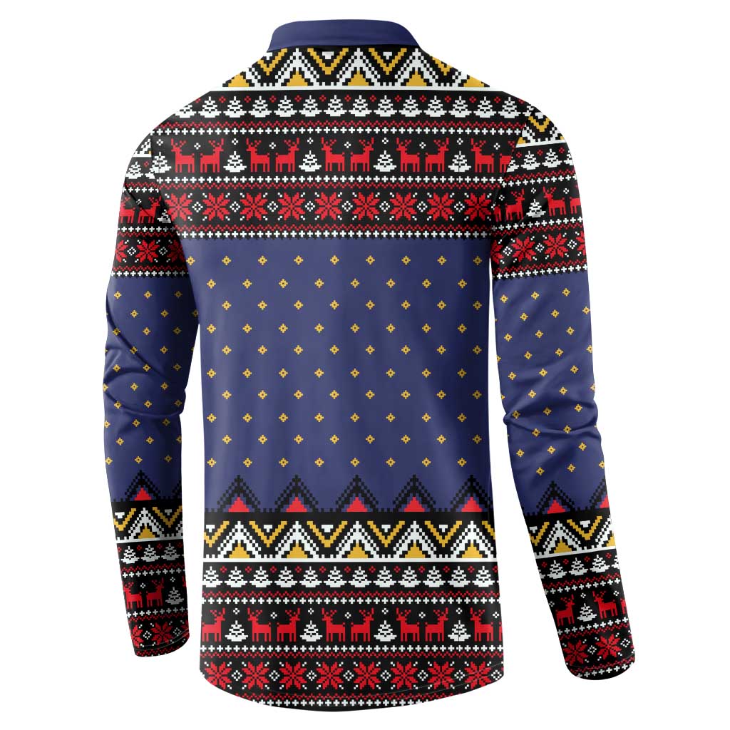 Santa And Jesus Christmas Christmas Button Sweatshirt Xmas Holiday Patterns - Wonder Print Shop