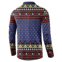 Santa And Jesus Christmas Christmas Button Sweatshirt Xmas Holiday Patterns - Wonder Print Shop