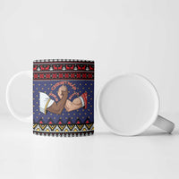 Santa And Jesus Christmas Christmas Ceramic Mug Xmas Holiday Patterns - Wonder Print Shop