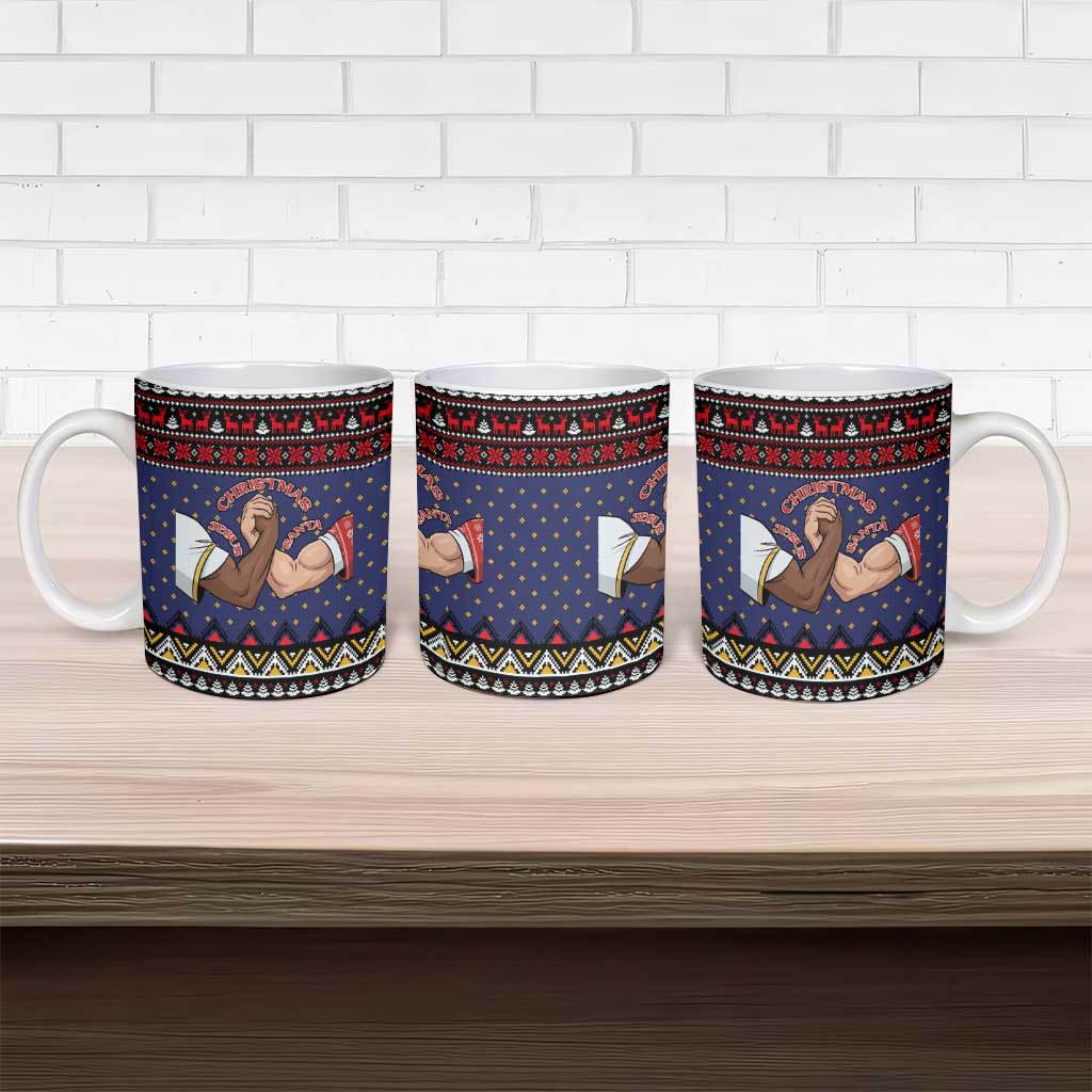 Santa And Jesus Christmas Christmas Ceramic Mug Xmas Holiday Patterns - Wonder Print Shop