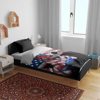 Bowling Rooster Bedding Set with Striking Pins and American Flag Feather Pattern - Wonder Print Shop