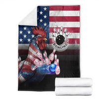 Bowling Rooster Blanket with Striking Pins and American Flag Feather Pattern - Wonder Print Shop