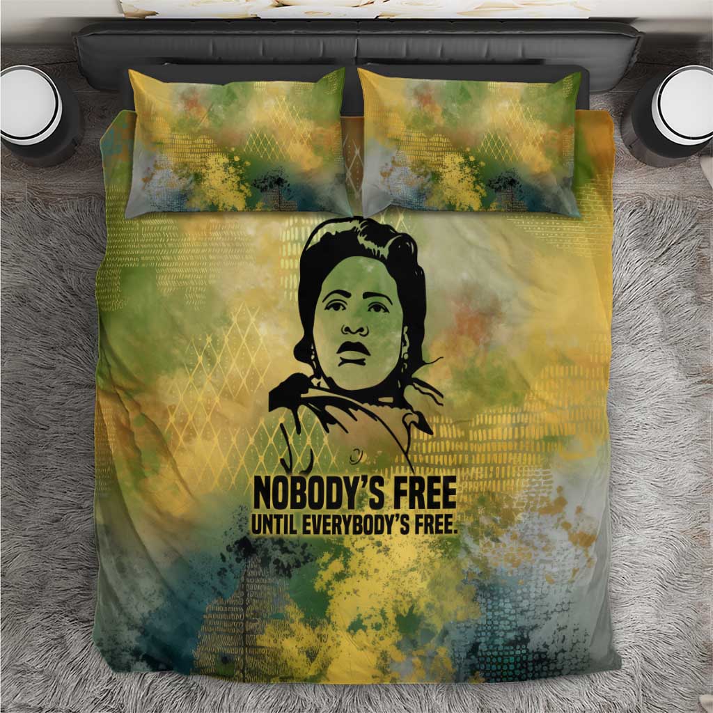 Fannie Lou Hamer Bedding Set Unbossable Quote Design Protest Silhouettes and Voting Rights Tribute - Wonder Print Shop