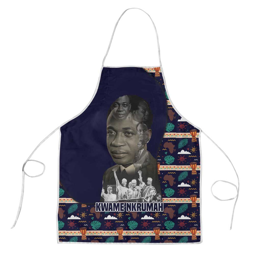 Kwame Nkrumah Apron Ghana Pan-African Print Design Portrait and Anti-Colonial Legacy Tribute - Wonder Print Shop