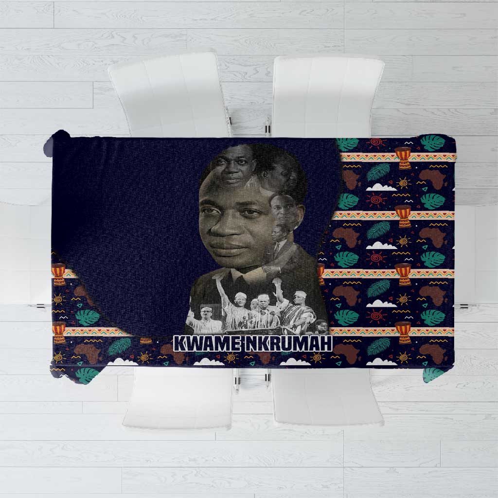Kwame Nkrumah Tablecloth Ghana Pan-African Print Design Portrait and Anti-Colonial Legacy Tribute - Wonder Print Shop