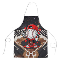 Baseball Drip Icecream Apron Boy Valentine Day Melting Cream Pattern