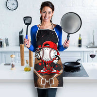 Baseball Drip Icecream Apron Boy Valentine Day Melting Cream Pattern