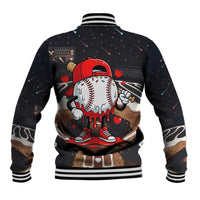 Baseball Drip Icecream Baseball Jacket Boy Valentine Day Melting Cream Pattern