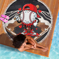 Baseball Drip Icecream Beach Blanket Boy Valentine Day Melting Cream Pattern