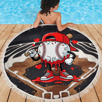 Baseball Drip Icecream Beach Blanket Boy Valentine Day Melting Cream Pattern