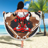 Baseball Drip Icecream Beach Blanket Boy Valentine Day Melting Cream Pattern
