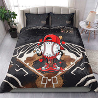 Baseball Drip Icecream Bedding Set Boy Valentine Day Melting Cream Pattern