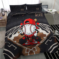 Baseball Drip Icecream Bedding Set Boy Valentine Day Melting Cream Pattern