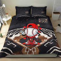 Baseball Drip Icecream Bedding Set Boy Valentine Day Melting Cream Pattern