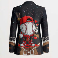 Baseball Drip Icecream Blazer Boy Valentine Day Melting Cream Pattern