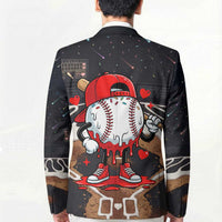 Baseball Drip Icecream Blazer Boy Valentine Day Melting Cream Pattern