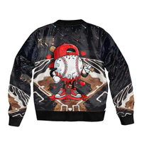 Baseball Drip Icecream Bomber Jacket Boy Valentine Day Melting Cream Pattern