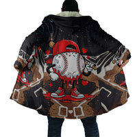 Baseball Drip Icecream Cloak Boy Valentine Day Melting Cream Pattern
