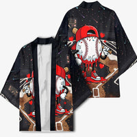 Baseball Drip Icecream Kimono Boy Valentine Day Melting Cream Pattern