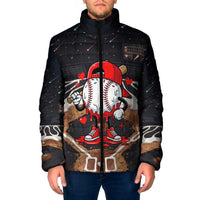 Baseball Drip Icecream Padded Jacket Boy Valentine Day Melting Cream Pattern