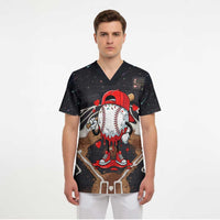 Baseball Drip Icecream Scrub Top Boy Valentine Day Melting Cream Pattern