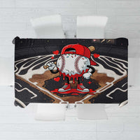 Baseball Drip Icecream Tablecloth Boy Valentine Day Melting Cream Pattern