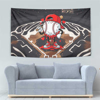 Baseball Drip Icecream Tapestry Boy Valentine Day Melting Cream Pattern