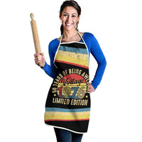 Vintage 1976 Birthday Celebration Apron 50th Birthday for Him - Retro Distressed Stripe Pattern