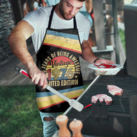 Vintage 1976 Birthday Celebration Apron 50th Birthday for Him - Retro Distressed Stripe Pattern