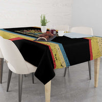 Vintage 1976 Birthday Celebration Tablecloth 50th Birthday for Him - Retro Distressed Stripe Pattern