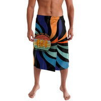 Buddhist Monks Walk For Peace Lavalava with Retro Sunset Swirl Pattern