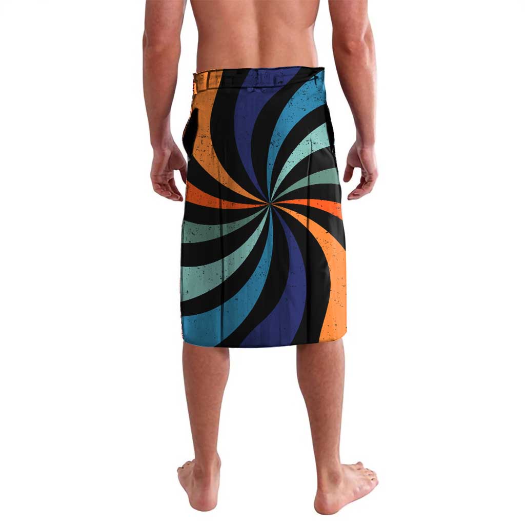 Buddhist Monks Walk For Peace Lavalava with Retro Sunset Swirl Pattern