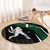 Pakistan Cricket Round Carpet Sporty Style with Flag Colors & Player Illustration