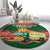 Pakistan Truck Art Round Carpet National Emblem & Traditional Patterns