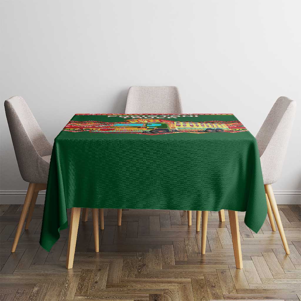 Pakistan Truck Art Tablecloth National Emblem & Traditional Patterns