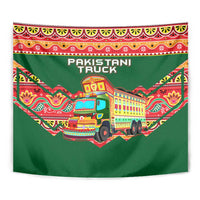 Pakistan Truck Art Tapestry National Emblem & Traditional Patterns