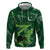 Pakistan Cricket Zip Hoodie Sporty Style with Flag Stars & Player Illustration