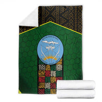 Mali Map Blanket National Emblem & Cultural Pattern Design