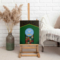 Mali Map Canvas Wall Art National Emblem & Cultural Pattern Design