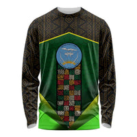 Mali Map Long Sleeve Shirt National Emblem & Cultural Pattern Design