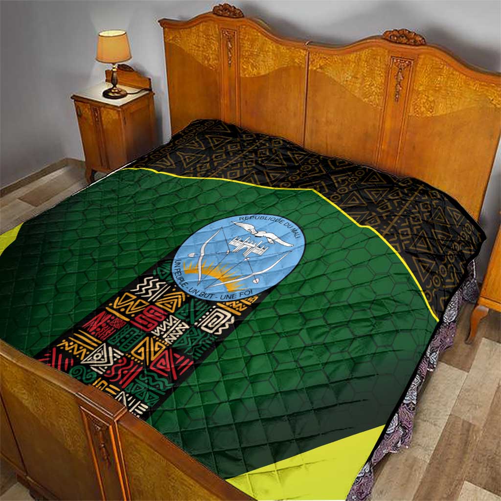 Mali Map Quilt National Emblem & Cultural Pattern Design