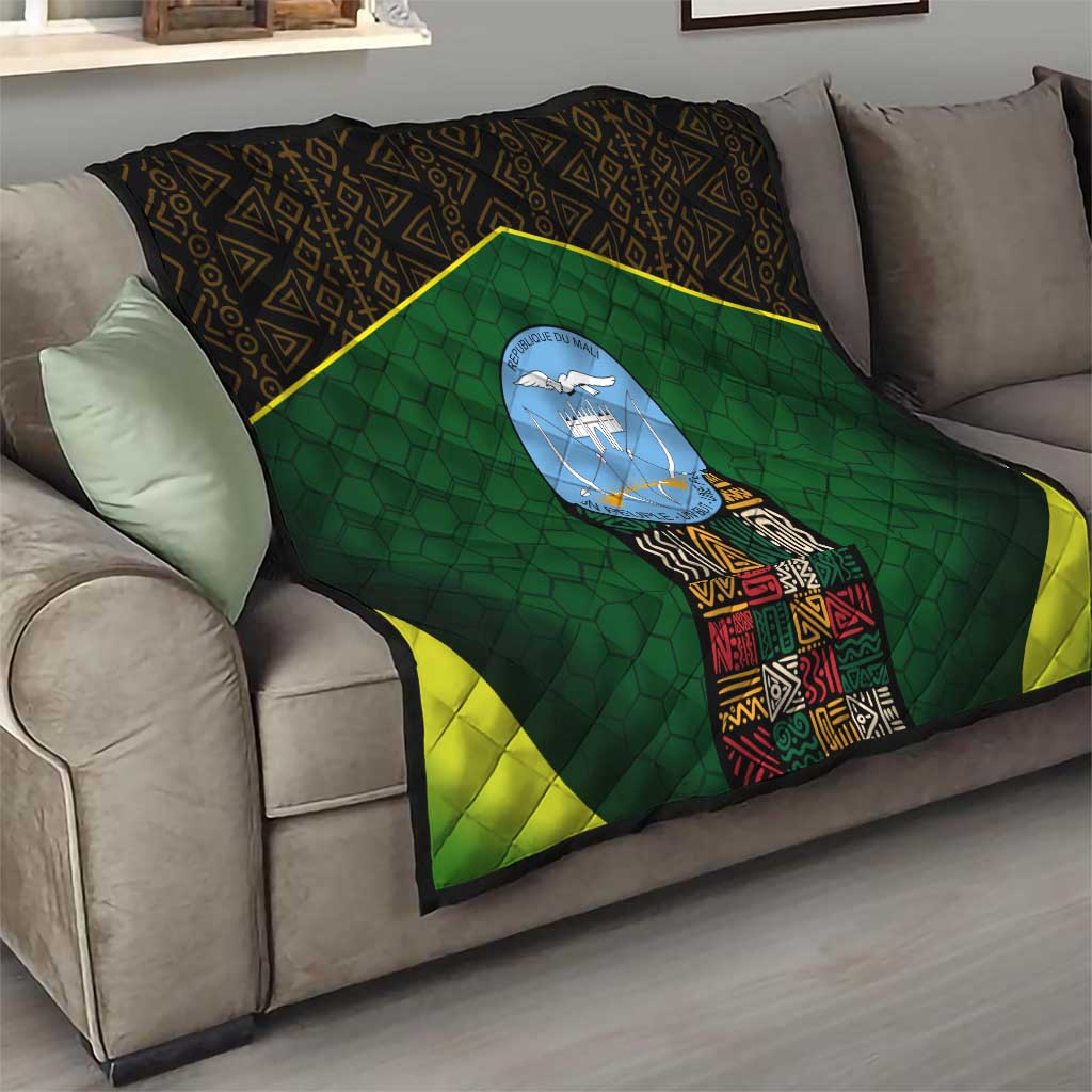 Mali Map Quilt National Emblem & Cultural Pattern Design