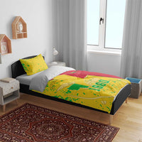 Mali Map Bedding Set Heart-Inspired Design with National Flag Colors
