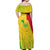 Mali Map Off Shoulder Maxi Dress Heart-Inspired Design with National Flag Colors